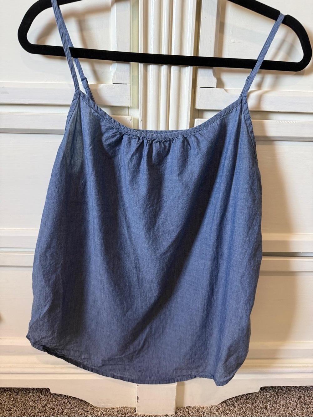 Time and Tru Light Chambray Blue Tank Top